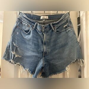 Abercrombie & Fitch Frayed Hem Jean Shorts